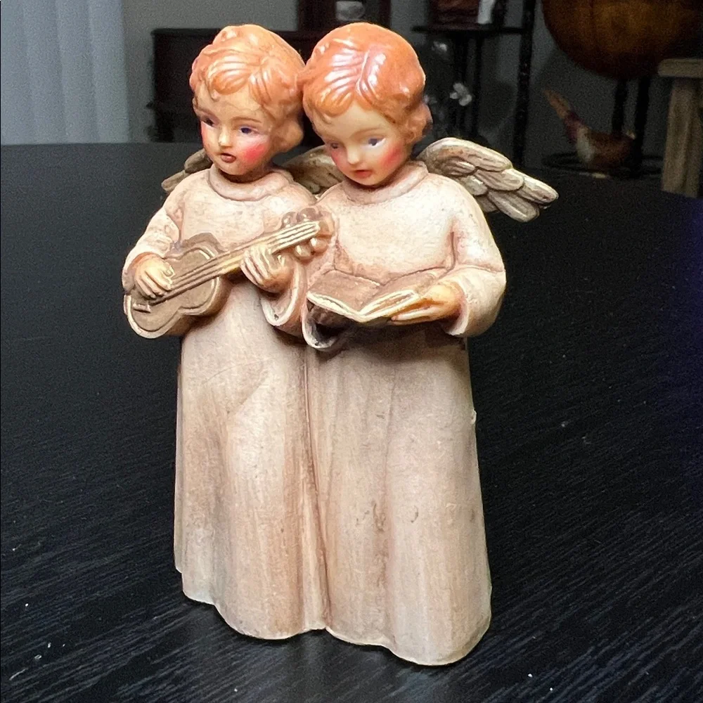 Vintage Christmas Kurt Adler Made in British Hong Kong Angels Cherubs Figurine - Picture 2 of 5